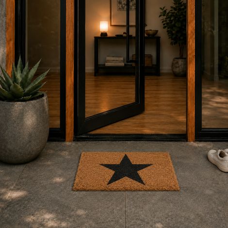 Tapis coco - motif étoile - 40 x 60 cm (1/4)