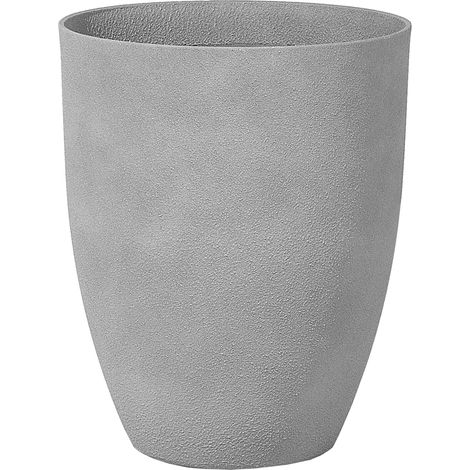 Maceta de mezcla de piedra gris 43 cm poliresina interior exterior Croton (1/5)