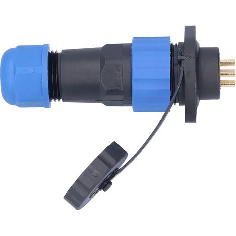 Connecteur d'alimentation aéronautique étanche IP68 avec bride, adaptateur industriel AC380V SP207 broches (380V 10A) (1/5)