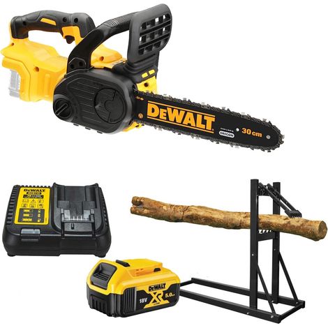 Dewalt DCM565 18v XR 30cm Brushless Cordless Chainsaw x1 5ah Kit with Log Holder (1/5)