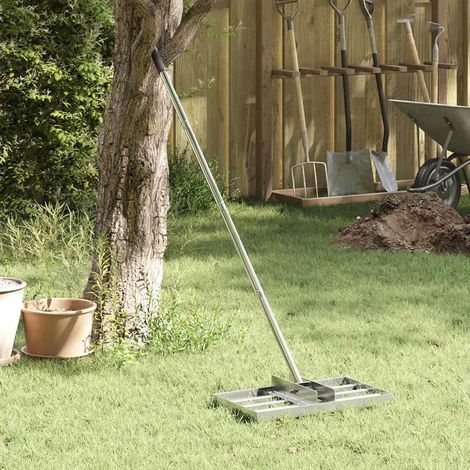 Gartenrechen Silber 45 x 25 x 200 cm Edelstahl