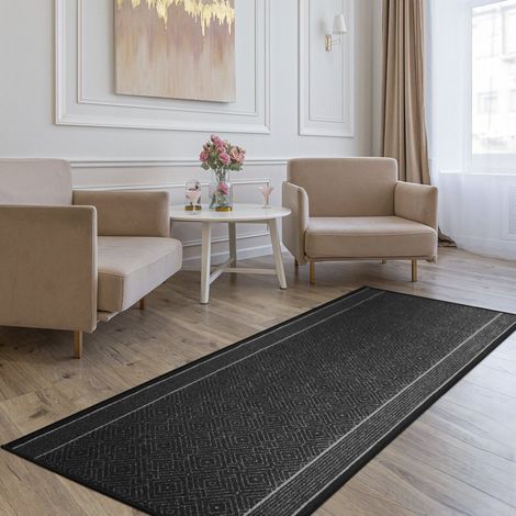 Tapis de couloir Olymp Polyamide Antidérapant Anthracite 80 x 250 cm