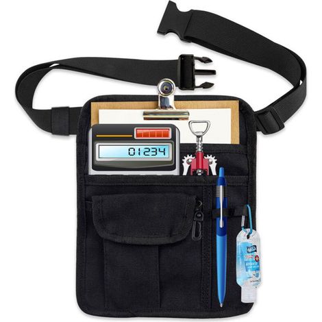 Tablier de serveur, tablier de taille avec poches, tablier de taille de restaurant, sac en toile avec boucle de ceinture réglabl