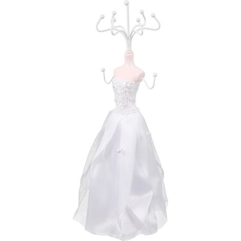 Présentoir à Bijoux Modèle Princesse en Résine et Fer, Support Élégant pour Colliers et Montres, Décoration de Table Raffinée pour Chevet ou Comptoir (1/5)