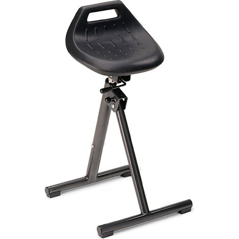 Interstuhl sgabello Integralschaum regolazione altezza 650 - 850 mm tubo acciaio antracite pieghevole BIMOS - 9452-2000