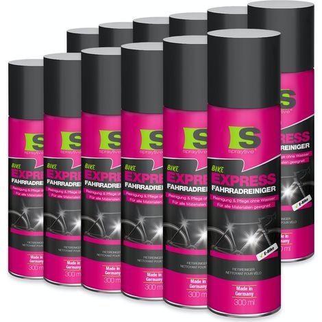 Spraytive 12x 300ml Express Fahrradreiniger – Reinigungs- und Pflegespray ohne Wasser – selbsttätige Fahrradreinigung mit Wachsversiegelung (1/5)