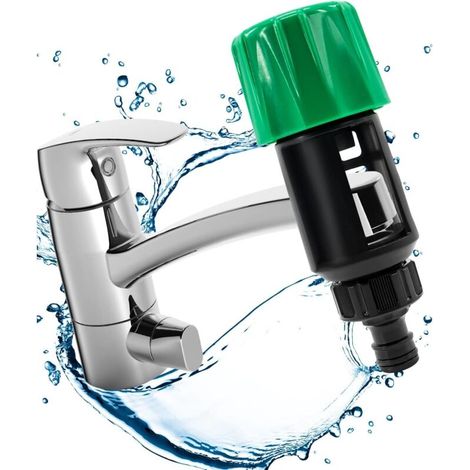 Der Wasserhahn-Schlauchverbinder eignet sich für den Einsatz in Gärten, Badezimmern, Küchen sowie im Innen- und Außenbereich. - Crezuo