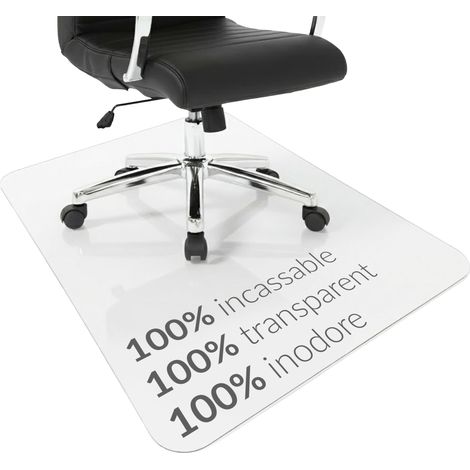 Sous-tapis de chaise Secura Transparent 80 x 118 cm PVC incassable pour sols fragiles (1/5)