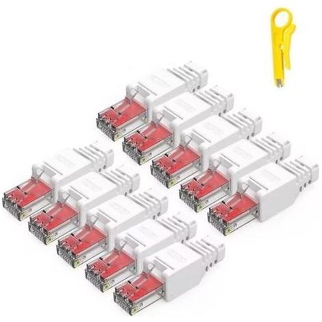 Lot de 10 fiches RJ45 CAT 6 sans outil (1/5)
