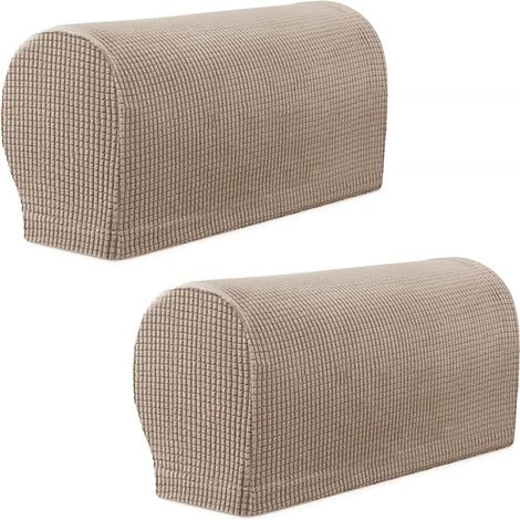 2 Housses accoudoir, polyester élastique antidérapant, lavable en machine, protection meuble salon (1/5)