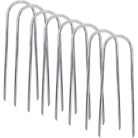 Heavy-duty U-shaped ground anchors for trampolines, football goals, tents and large garden decorations (8 pieces) (1/5)