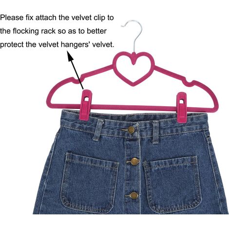 Lot de 20 Pinces à cintres, Velours antidérapant, Polypropylène, Pour pantalons jupes écharpes (1/5)