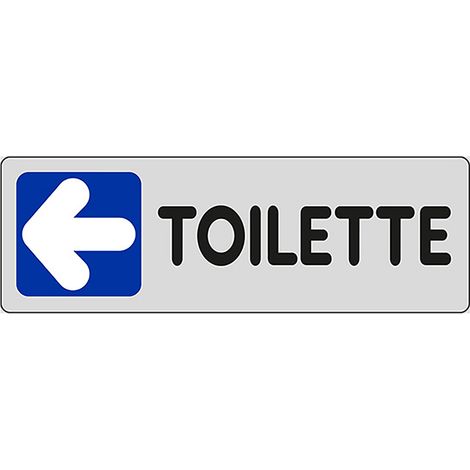 ETICHETTA SEGNALETICA TOILETTE wc bagno A SINISTRA 10 pezzi  - EUROSIGNALS (1/2)