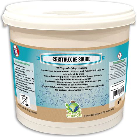 Cristaux de soude seau 10L 10kg