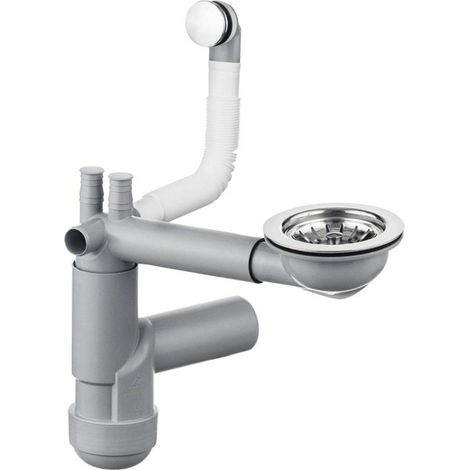 Sifone deante bianco plastica dimensioni 370 x 80 mm