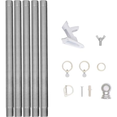 Mât de Drapeau Extérieur en Alliage avec Base en Métal, Rotation Fluide, Support Amovible, Kit Complet pour Déco Extérieure, 1 Set avec Support et Base Couleur Couleur Aléatoire (1/5)
