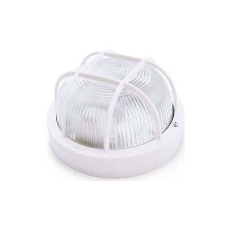Aplique redondo de termoplástico con rejilla BLANCO E27 GSC 0700156 (1/2)