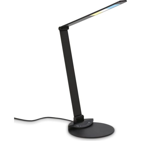 BRILONER - Lampe de table LED orientable et rotative, réglable par simple pression, température de couleur dimmable, 6 W, noire (1/5)