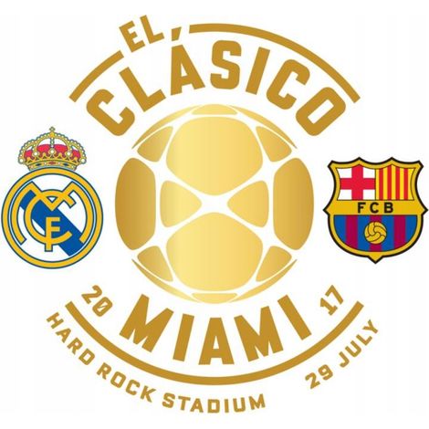 Pegatina Térmica El Clásico Miami Real Barcelona (1/4)