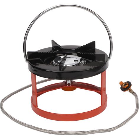 Réchaud à Gaz de Camping Portable avec Poignée, Brûleur Plat pour Randonnée et Pique-nique (1/5)