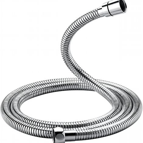 Tuyau de douche universel BNL-LC 03 (G1/2 pouces, 1,5 m), tuyau de douche anti-torsion et anti-torsion, acier inoxydable/plaqué chrome (1/5)