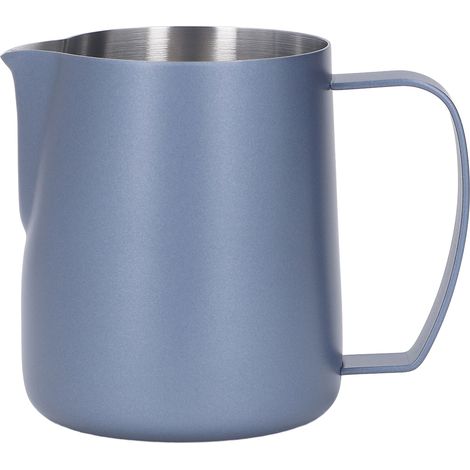 450 ml Milchkännchen aus dickwandigem Edelstahl für Milchaufschäumer, königsblaue Farbe (1/5)