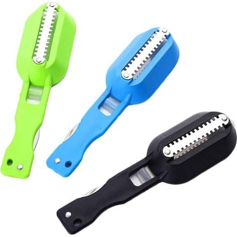 Lot de 3 couteaux écailleur à poisson en acier inoxydable, outil multifonction pour nettoyage en cuisine et restaurant (1/5)