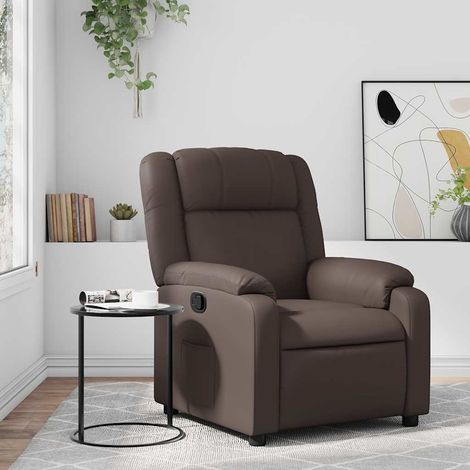 Relaxsessel Braun Kunstleder