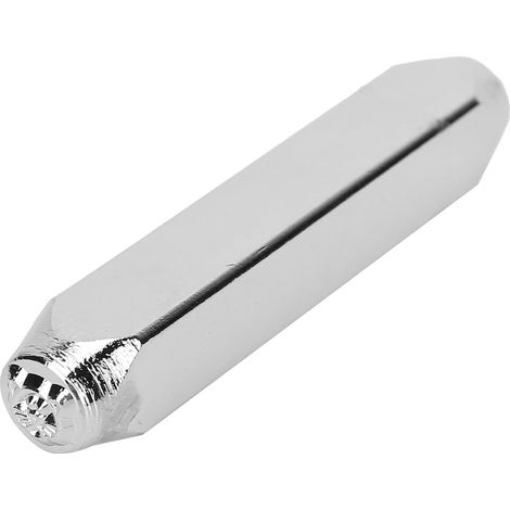 Outil de poinçonnage manuel en métal de 6 mm (1/4") pour la création de bijoux et d'objets artisanaux (motif tête de tigre).