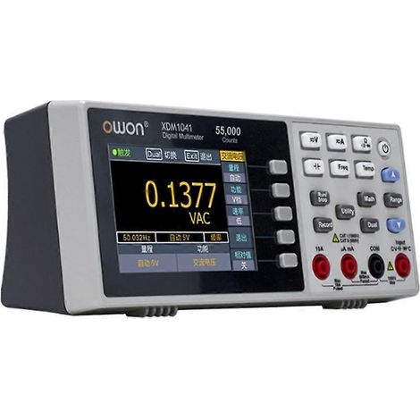 OWON XDM1041 Multimètre numérique portable de table 4 1/2" avec écran LCD et valeur efficace vraie (True RMS), prise UE (1/5)