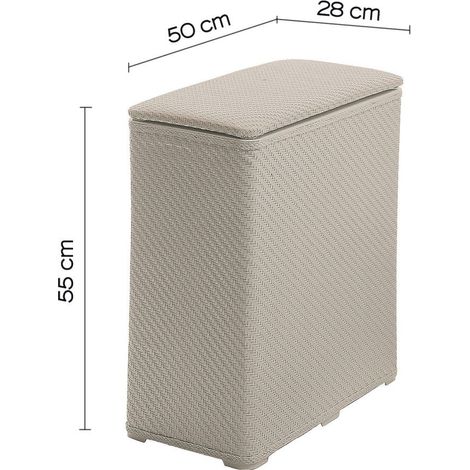 Platzsparender Wäschekorb In Beige 70L Robinia