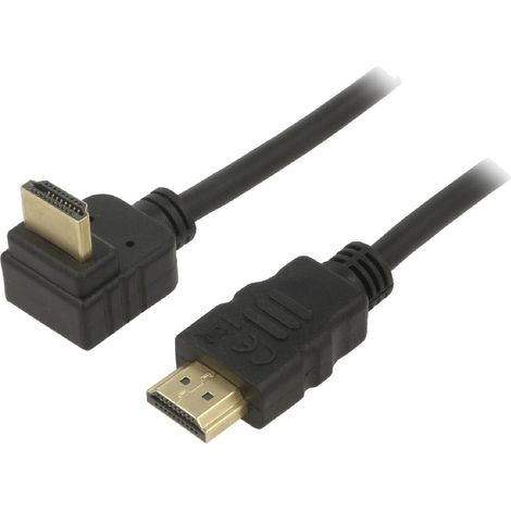 Cable HDCP 2.2 HDMI 2.0 male 270o 3m noir