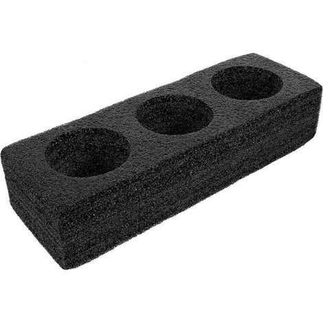 Tragbarer Becherhalter für Milchtee, Kaffeetassenhalter, Getränkeverpackungsschale (3-Loch-Ausführung) – 30 x 10 x 7 cm – Schwarz 1 (1/4)