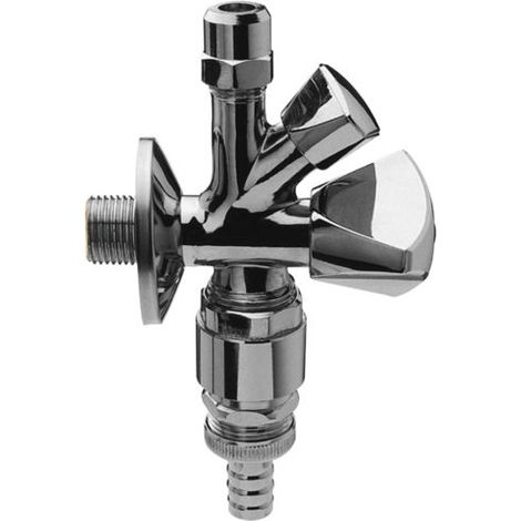 Universal double Universal match0 421853 laiton chromé, 2000 / 2 &quotx10mmx3 / 4&quot, avec aérateur de tuyau et clapet anti-retour