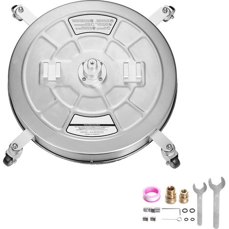 Mophorn Idropulitrice per Superfici in Acciaio Inossidabile con 4 Ruote, 275,8 bar Max, Connettore Rapido da 3/8, 2 Ugelli di Spruzzo, Doppia Impugnatura, ideale per Cemento (1/5)