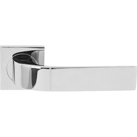 DOMINO Poignée de porte FOKUS-QR M6 Chrome Poignée Sans rosace Chromé brillant (1/5)