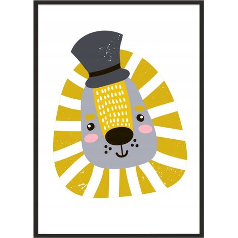 Bildposter im Rahmen, A4 cm, Löwe, PD258 (1/5)