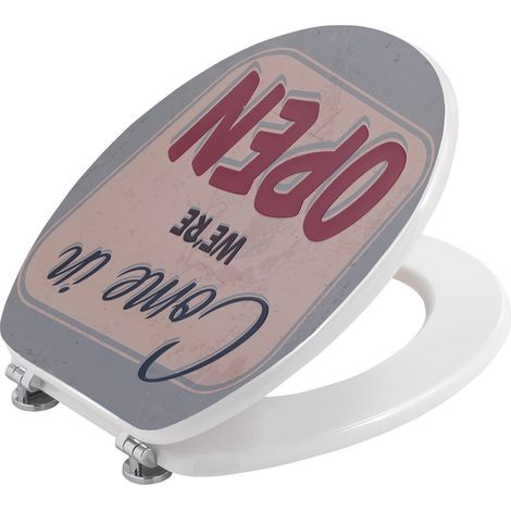 Wc Shield Seat Avec Metal Decoration Ouvert