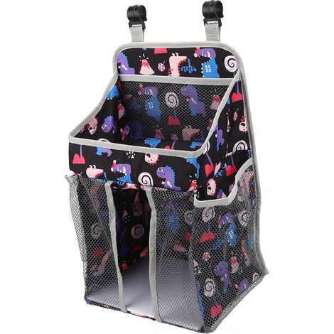 Sac de rangement suspendu pour lit bébé, grande capacité, noir, 43 x 25 cm (1/5)