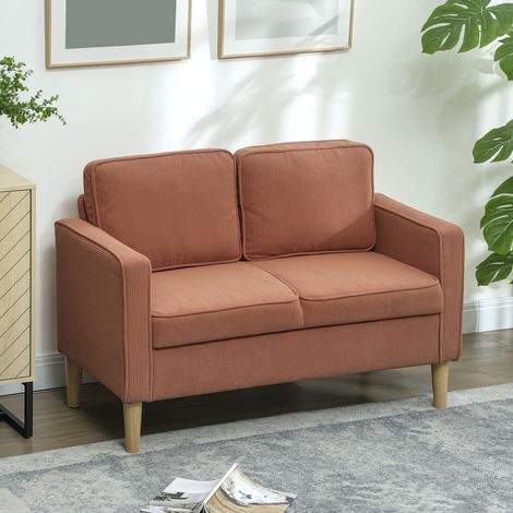 Divano compatto a 2 posti con contenitore, 117 x 63 x 79 cm, arancione OKMYHOME (1/5)