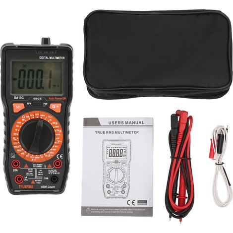 UA19C 20A/1000V LCD Electrical Meter Digital Multimeter with High Accuracy and Buzzer Portable and Multifunction for Family and Factory (1/5)