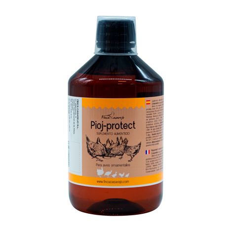 Mantiene Alejados a Piojos, Pulgas y Ácaros en Gallinas, Palomas, Aves de Corral PiojProtect 500ml El Olor que Desprende el Ave No Atrae a Los Insectos Soluble en Agua, Estimula el Apetito