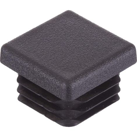 16 Bouchon, Carré, Nervuré, 20mm, Noir, Pour Pied De Meuble, Table, Chaise