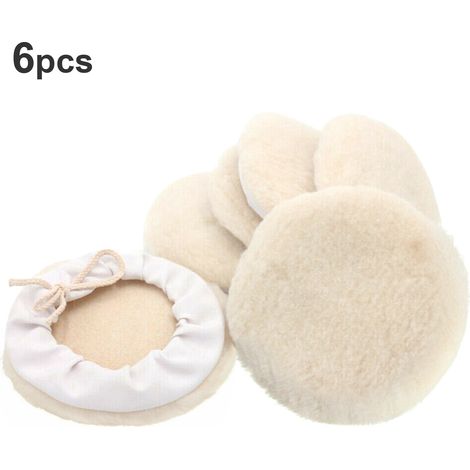 Kit de 6 tampons de polissage de 7 pouces pour capot de voiture, polisseuse en laine, pour réparation de carrosserie et perceuse. (1/5)