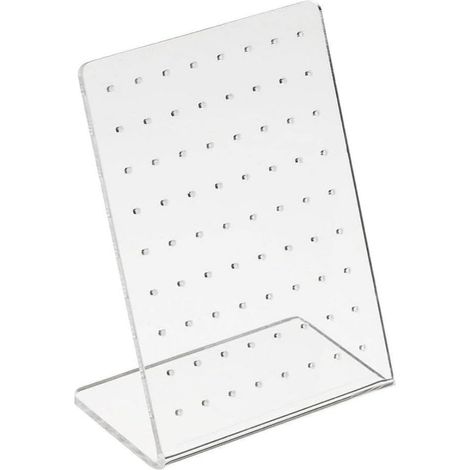 CCYKXA  4er-Pack Ohrring-Display, 72 Löcher, Ohrstecker-Ständer, transparenter Ohrringhalter, L-förmiger Ohrringhalter