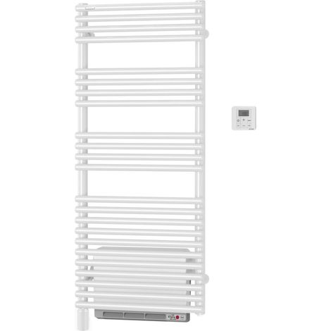 Acova – Sèche-serviette électrique 2000W avec soufflant 1000W – Acier anticorrosion – Commande infrarouge – Design blanc Pure White