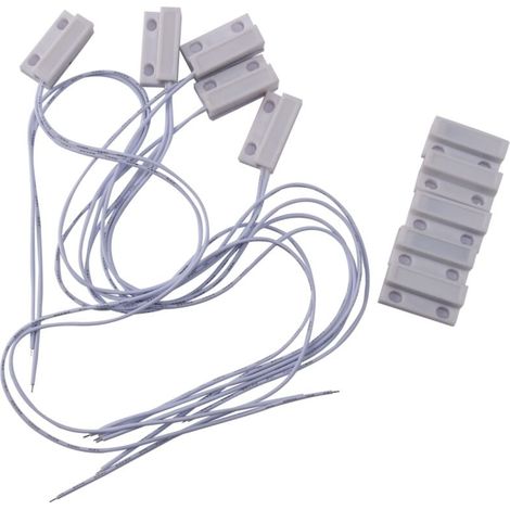 Sistema di allarme per porte e finestre con sensore magnetico cablato da 5 pezzi, normalmente chiuso NC (1/4)