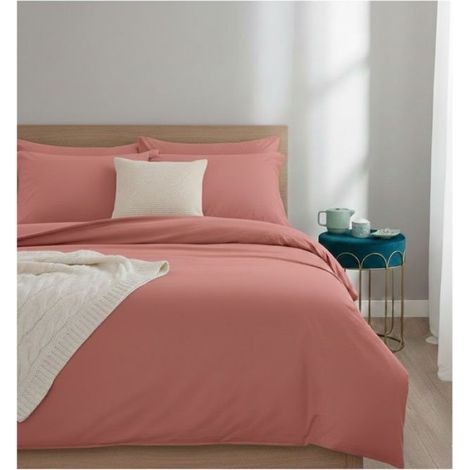 Drap plat 180 x 290 cm Contemporain rose (1/3)
