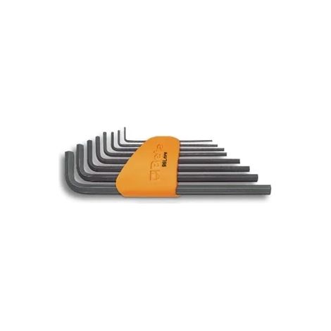SERIE DI 8 CHIAVI MASCHIO ESAGONALE PIEGATE TIPO LUNGO BRUNITE ART. 96L/SC8
