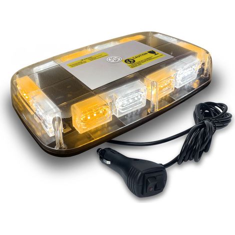 1 Gyrophare à LED Divers accessoire de portail, 48 LED, fixation magnétique, fonction clignotante d'urgence, pour véhicule 12-24 V (1/5)